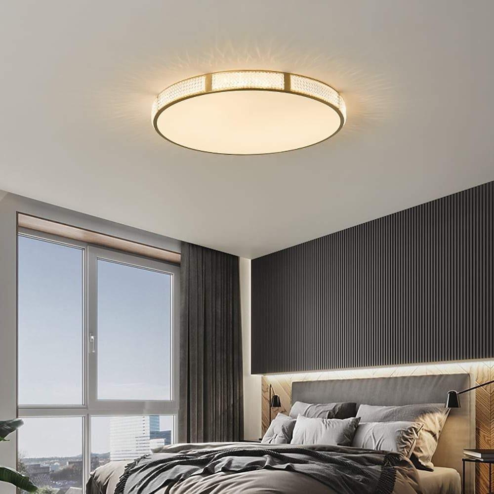 Circular Copper Acrylic LED Nordic Ceiling Lights Flush Mount Lighting