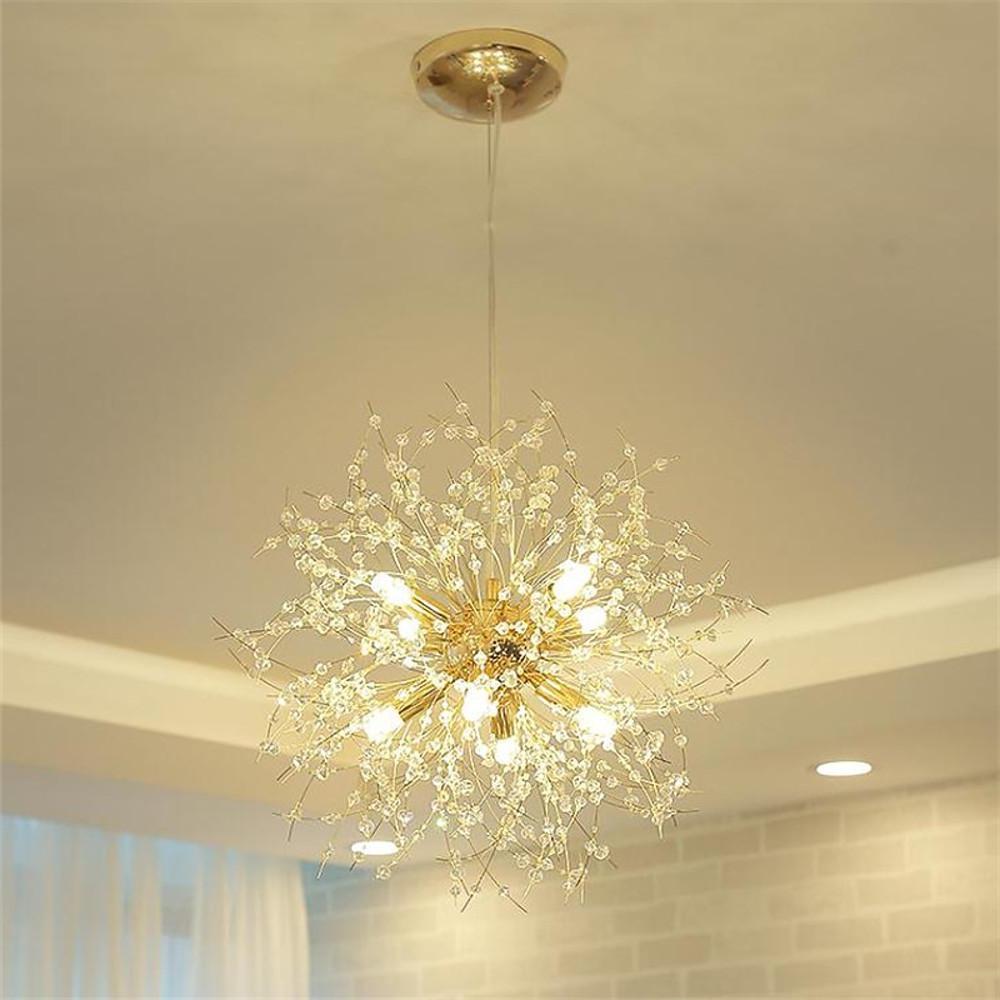 16'' Mini Globe Style Metal Electroplated Chandelier with Centrally Located Lights Enlightening Surroundings