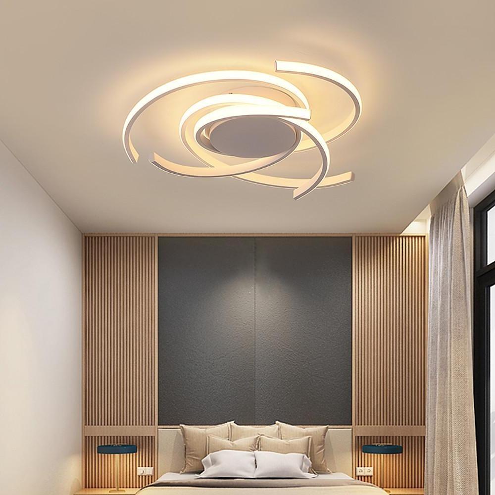 Abstract Curve Dimmable LED Nordic Ceiling Lights Flush Mount Lighting