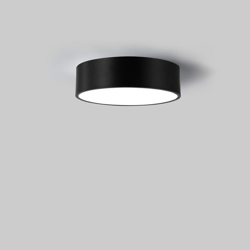 Thick Cylindrical LED Black Modern Ceiling Lights Flush Mount Light