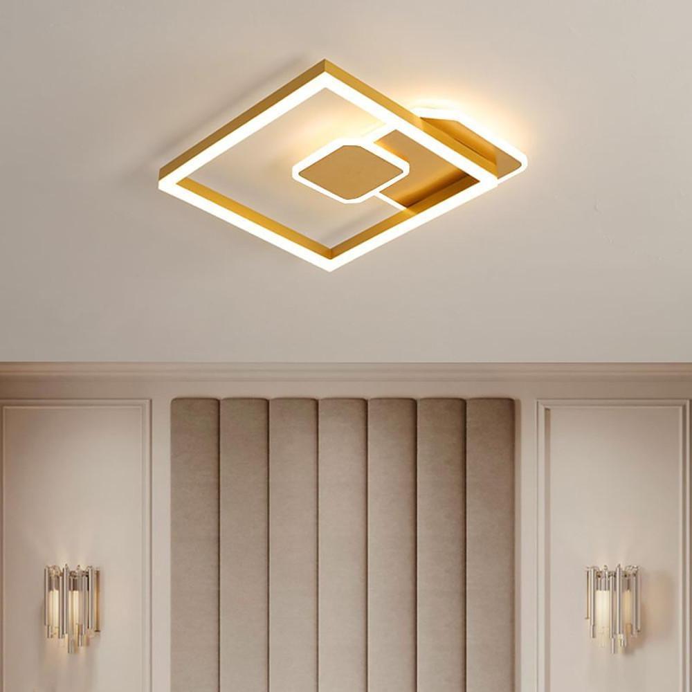 Abstract Square Dimmable LED Modern Flush Mount Lighting Ceiling Lights