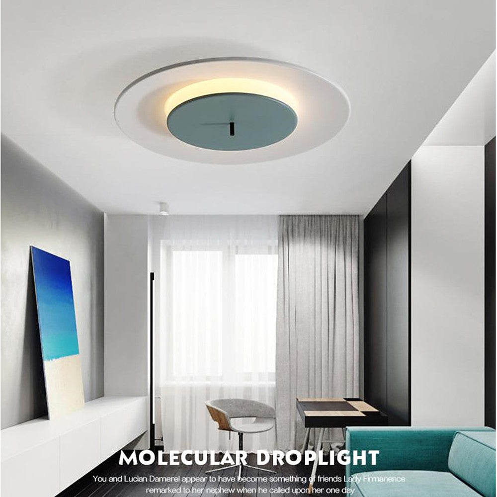 2 Circles LED Modern Flush Mount Lighting Ceiling Lights Hanging Light