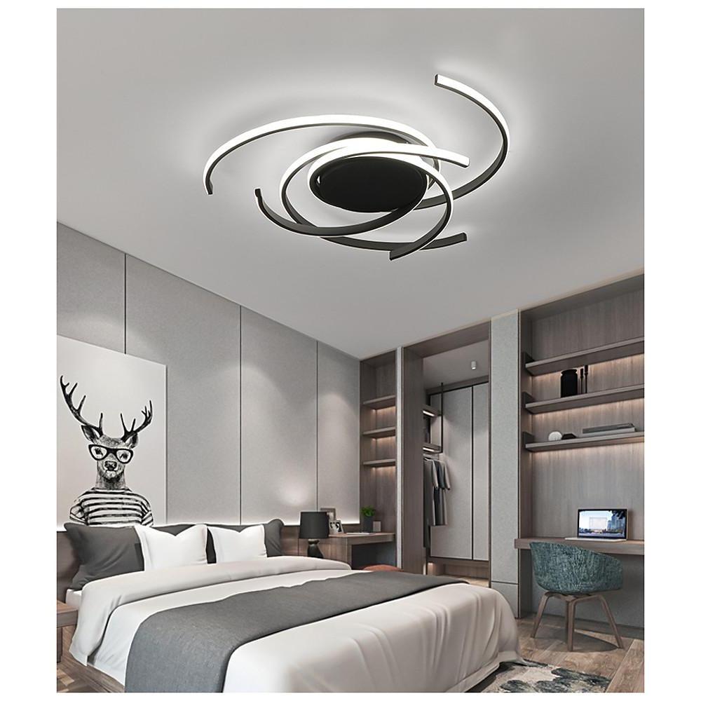 30 Inch Swirls Circle Abstract LED Flush Mount Ceiling Light for Living Room