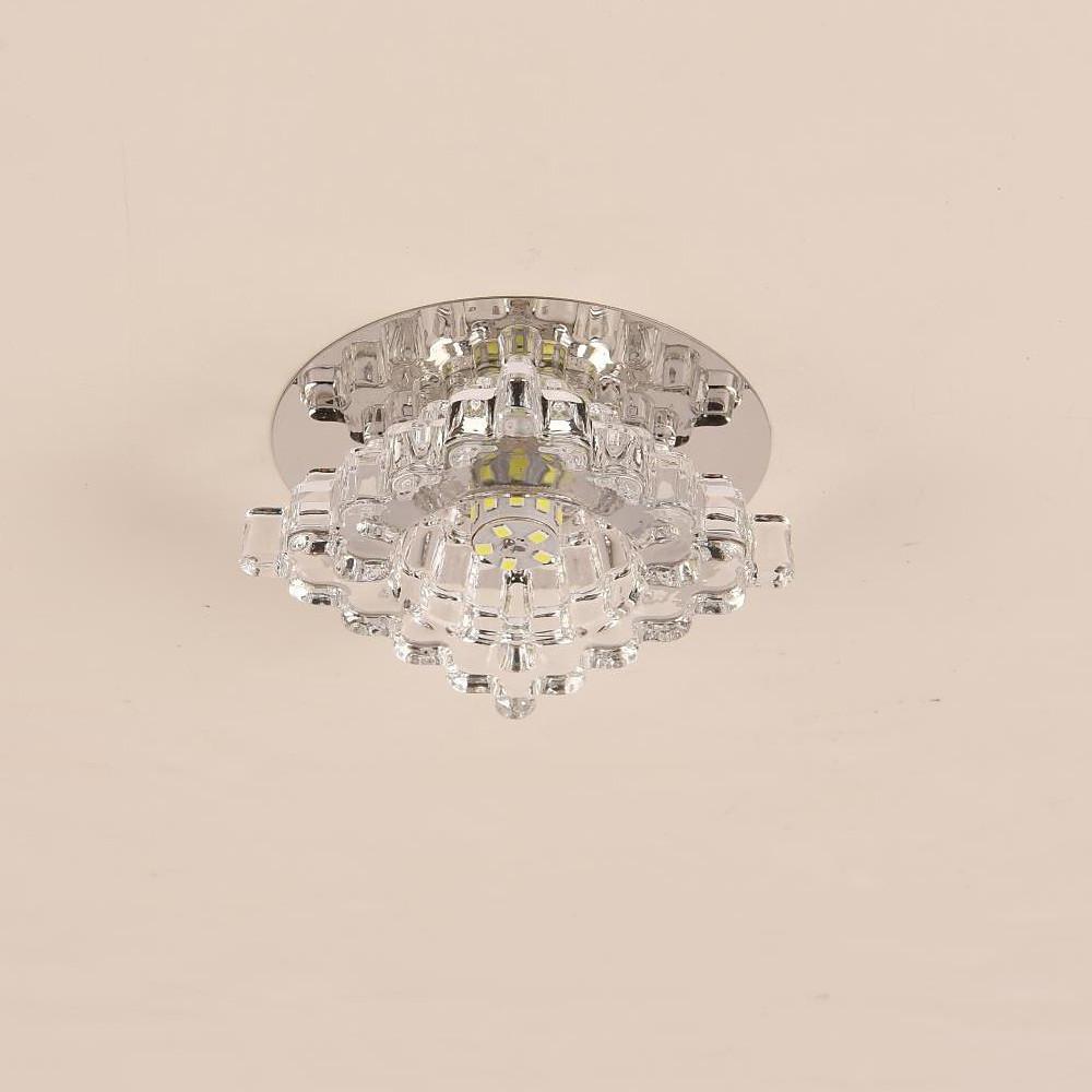 Geometric Chandelier Flush Mount Kitchen Light Fixtures Metal Crystal Ceiling Lights