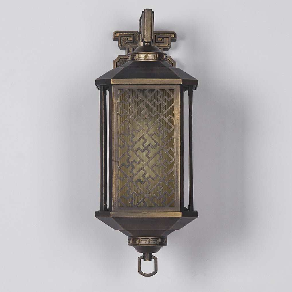 Classical Hollow Pattern Outdoor Waterproof Wall Lamp for Villa Courtyard Corridor