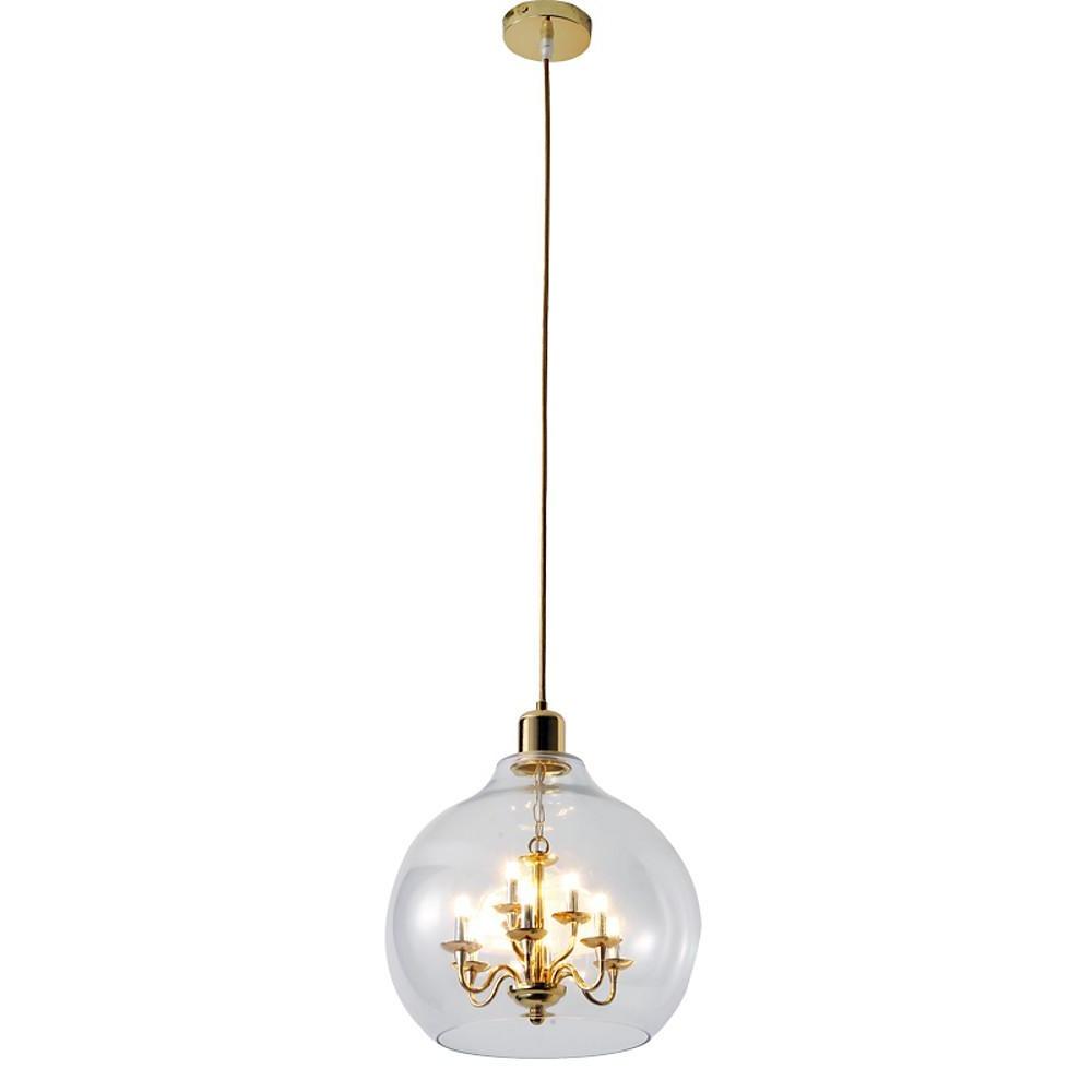 Metal Glass Adjustable Industrial Pendant Lighting with Interior 9 LED Light