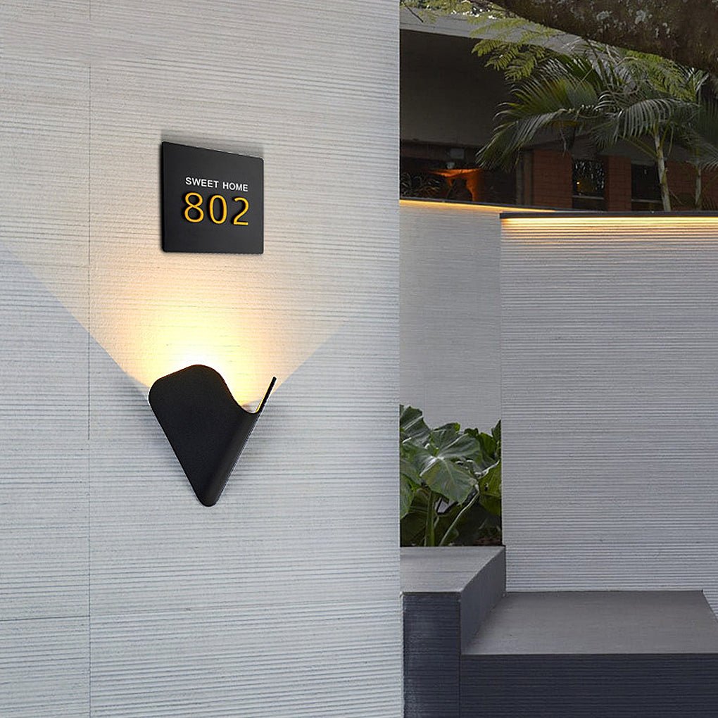 Creative Modern Wall Sconces LED Doorplate Lamp Waterproof Wall Lights Fixture Indoor Outdoor