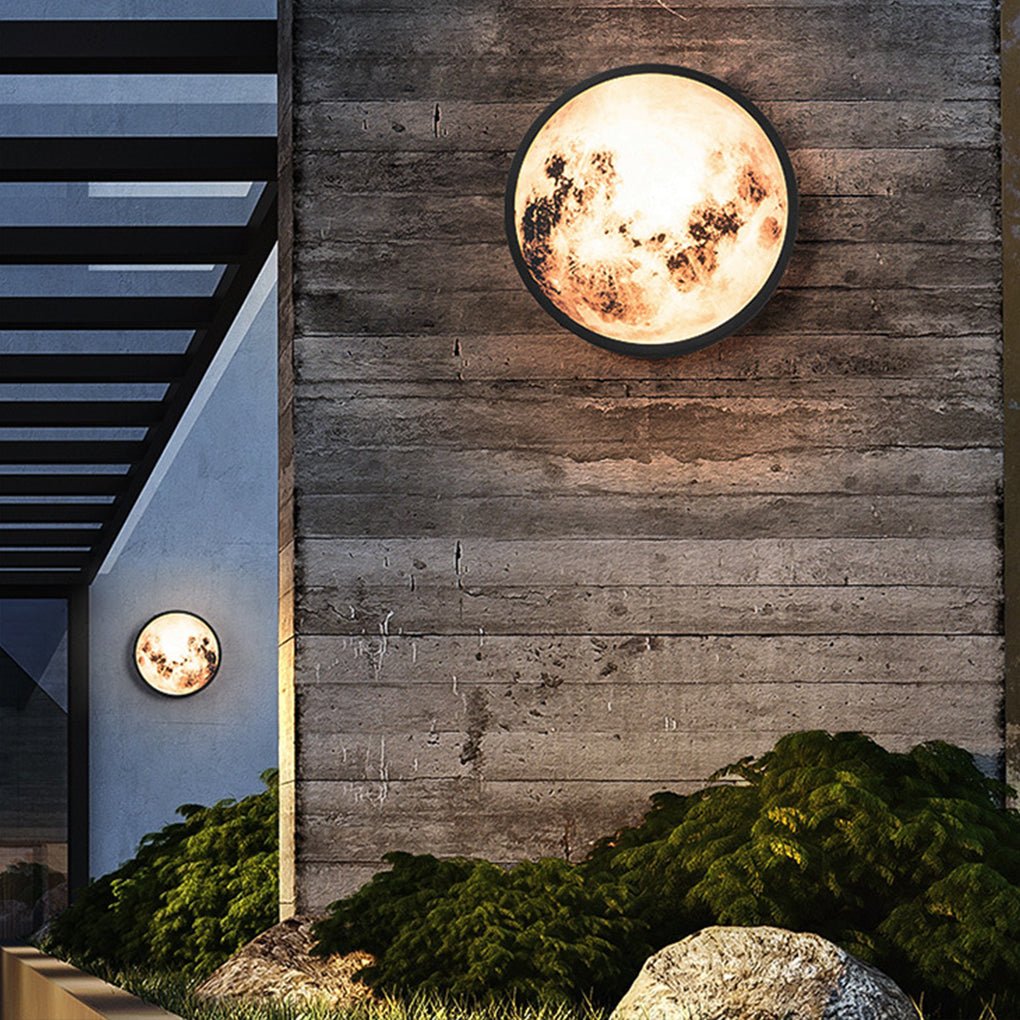 Creative Moon Outdoor Waterproof Garden Light LED Exterior Wall Light