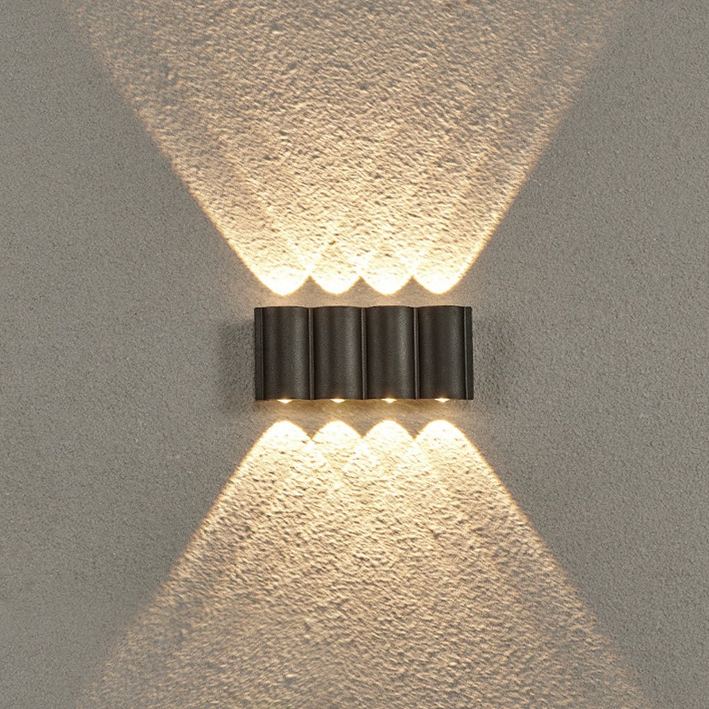 Creative Wave Arc Design Up and Down Lights LED Outdoor Wall Lights Wall Sconces Waterproof