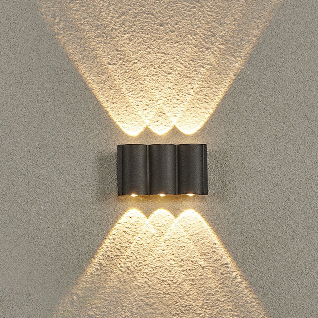 Creative Wave Arc Design Up and Down Lights LED Outdoor Wall Lights Wall Sconces Waterproof