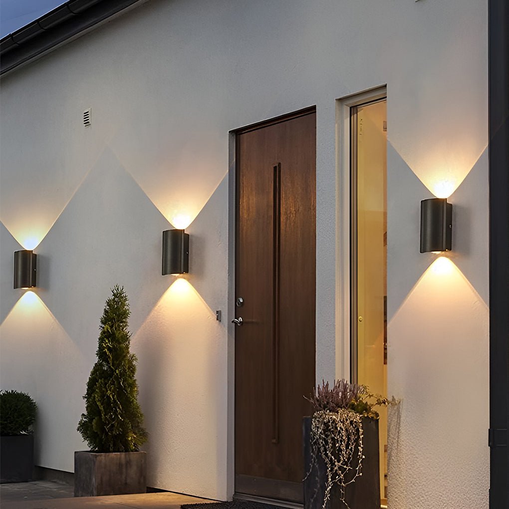 Creative Wave Arc Design Up and Down Lights LED Outdoor Wall Lights Wall Sconces Waterproof