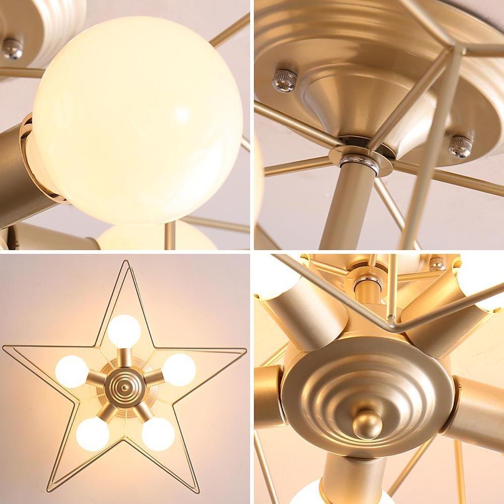 Unique Metal Star Design LED Modern Ceiling Lights Flush Mount Lighting