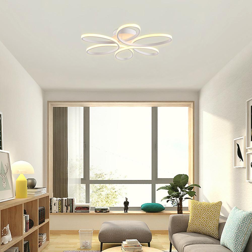 Flower Petal Dimmable LED Modern Ceiling Lights Flush Mount Lighting