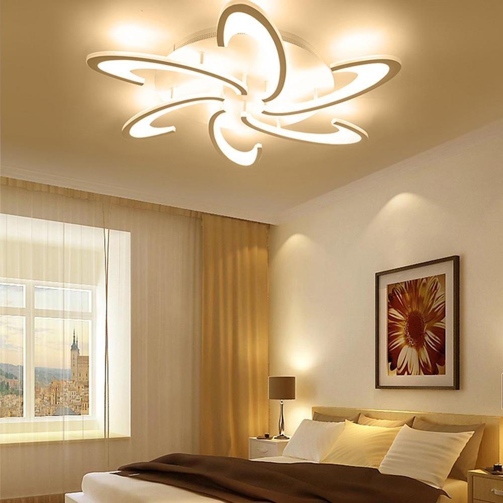 Modern Geometric Wave Flush Mount Light Fixtures Circle Ceiling Light 1 Bulb