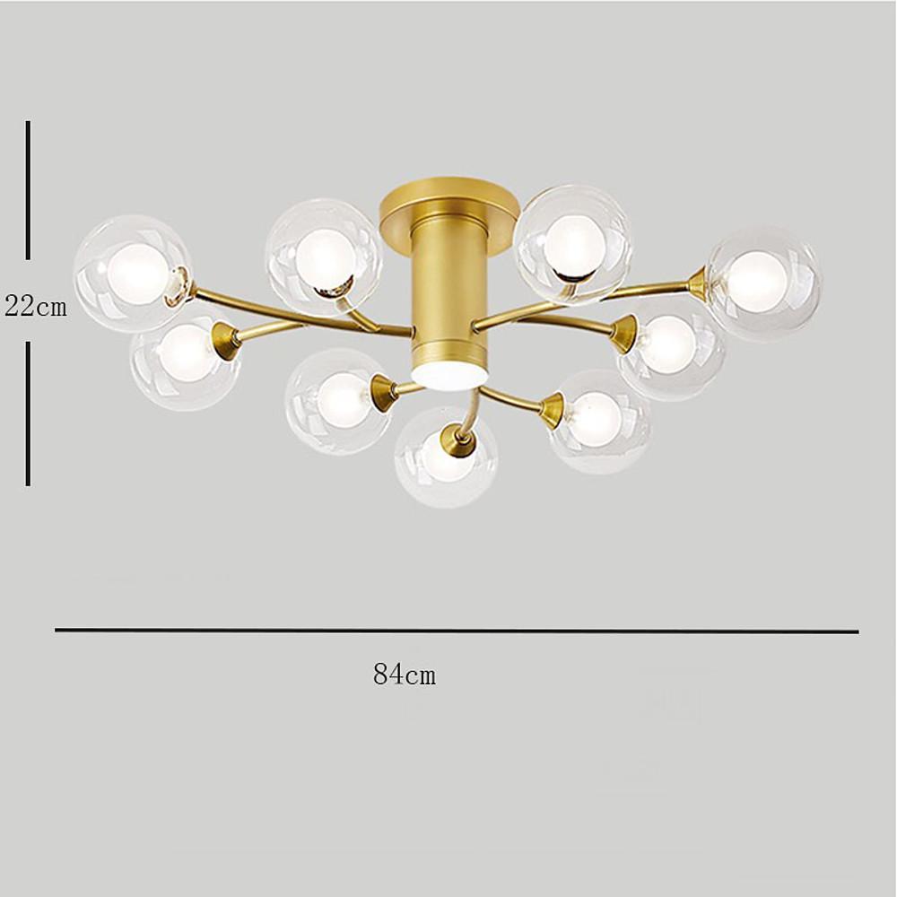 Globe Metal Glass Industrial LED Flush Mount Ceiling Lights for Bedroom