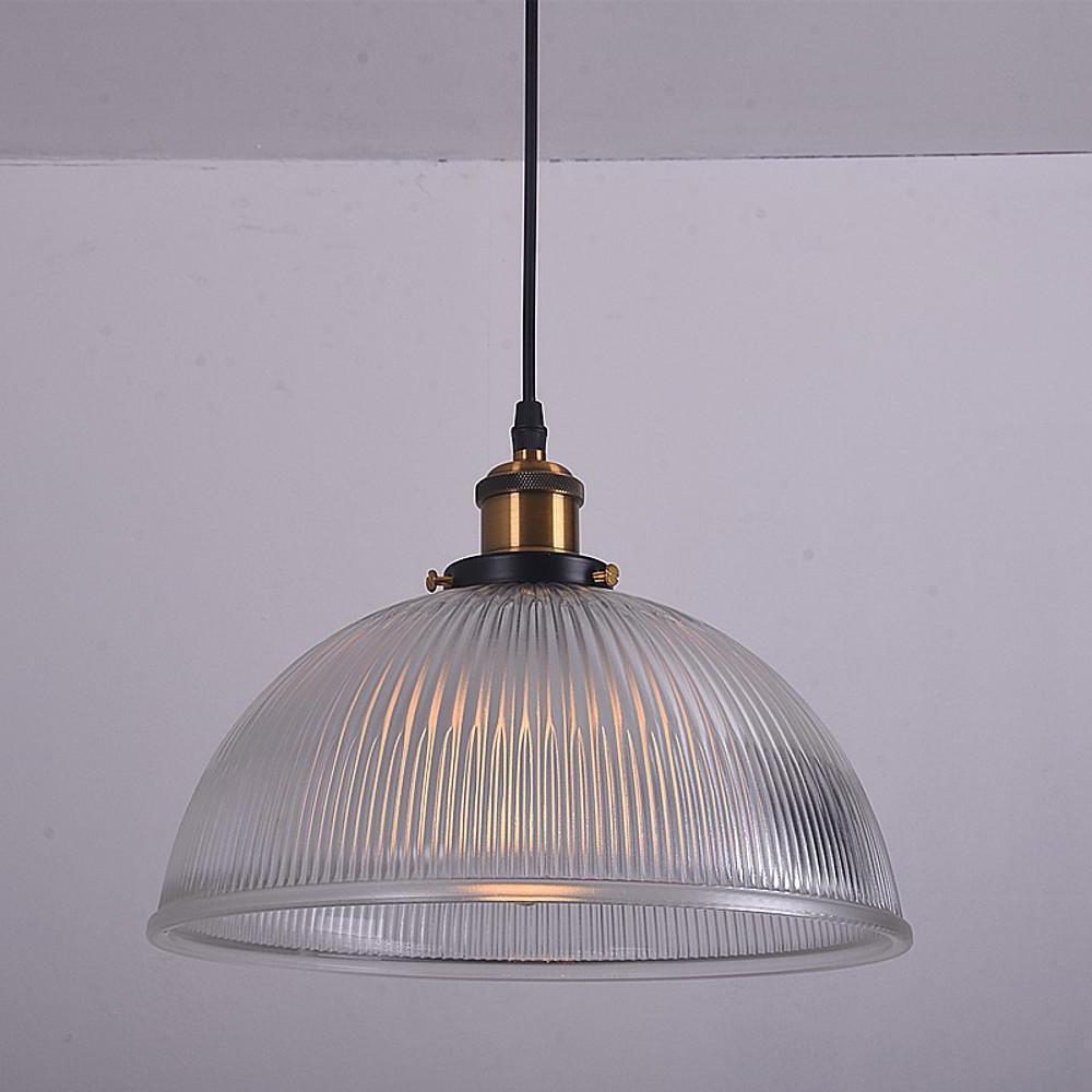 Electroplated Metal Glass Bowl-shaped LED Vintage Pendant Lighting