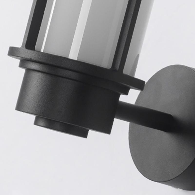 Top Hats Shape Aluminum LED Waterproof Black Retro Outdoor Wall Lights