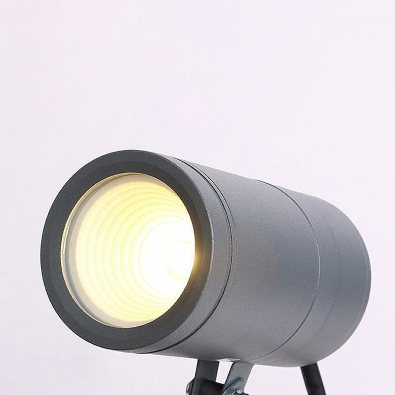 Adjustable Round Aluminum LED Waterproof Black Modern Tree Spotlights