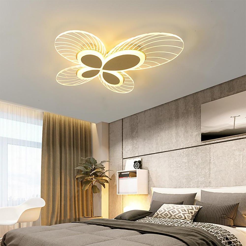 Butterflies Shaped Dimmable LED Nordic Flush Mount Lighting Ceiling Light