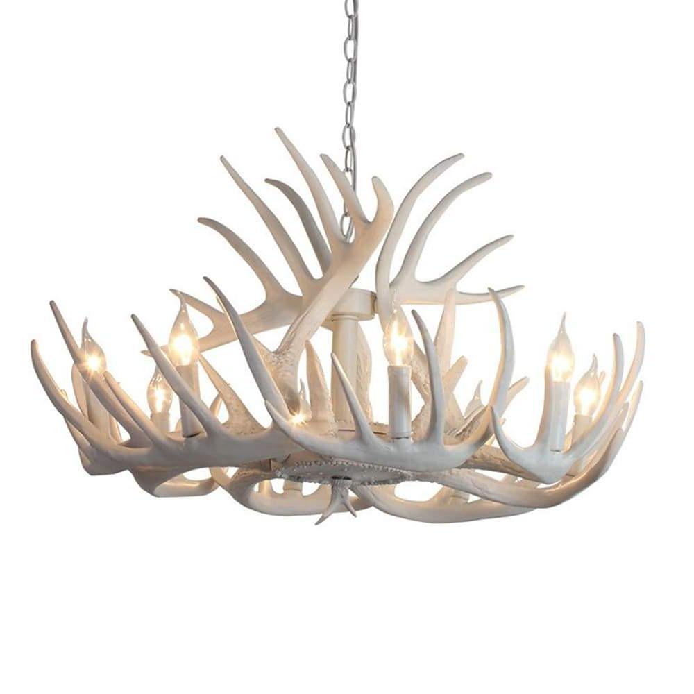 Vintage Antler Chandelier with Candle Lights - 4/6/8 Lights