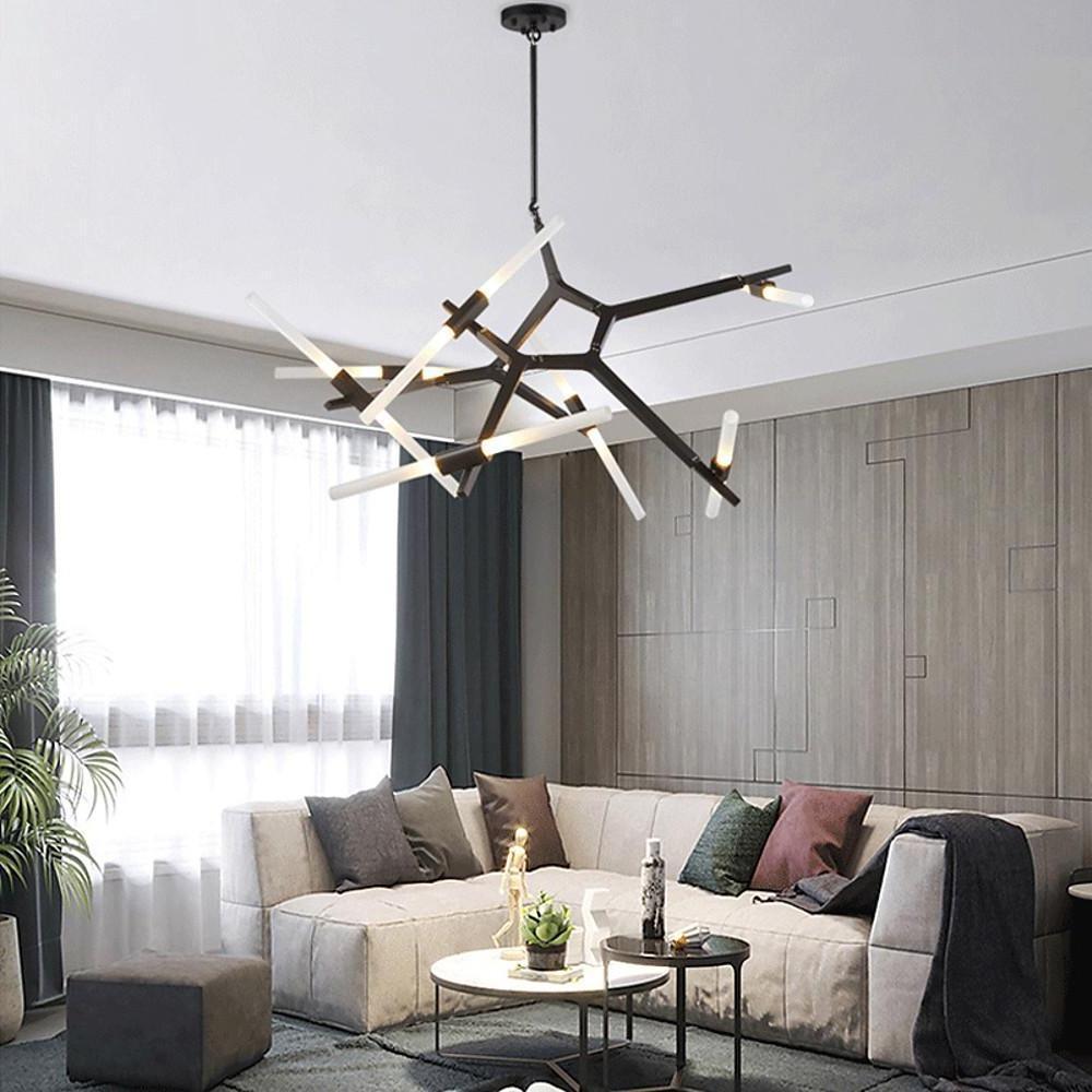 Industrial Drone Shaped Brass Chandelier Light Modern Sputnik Chandelier 14 LED Bulbs