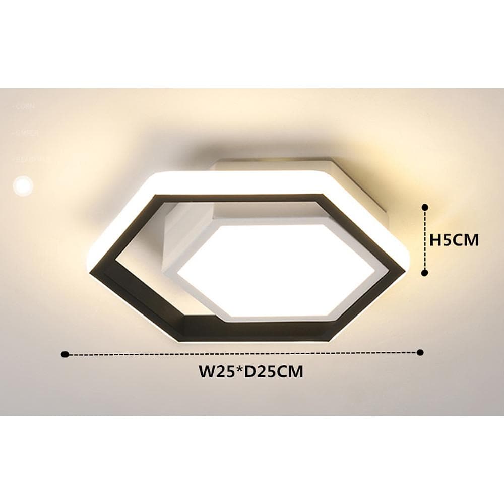 Hexagon Shaped LED Modern Flush Mount Lighting Ceiling Lights Hanging Light