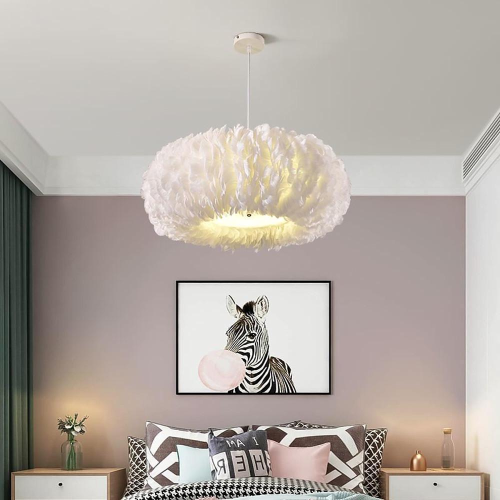 Feather Fairy Tale Theme Artistic Capiz Pendant Light Ceiling Light