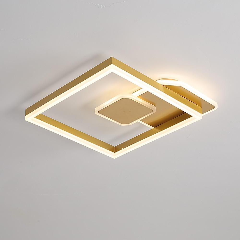 Abstract Square Dimmable LED Modern Flush Mount Lighting Ceiling Lights