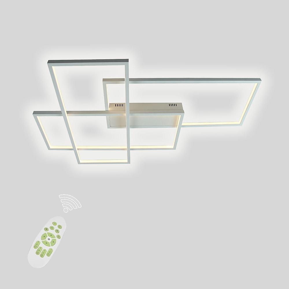 Rectangular Hybrid Modern Flush Mount Ceiling Light With 1 Central LED Light