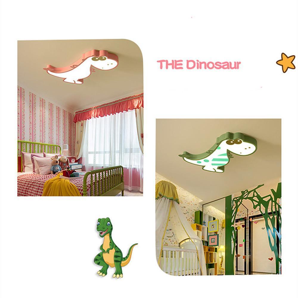 Cartoon Dinosaur Design LED Dimmable Nordic Flush Mount Ceiling Lights