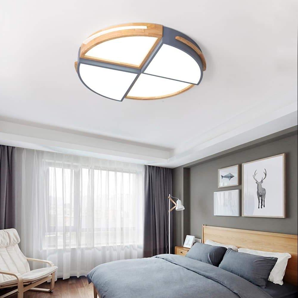 Geometric Quartered Circle Dimmable LED Modern Flush Mount Ceiling Lights