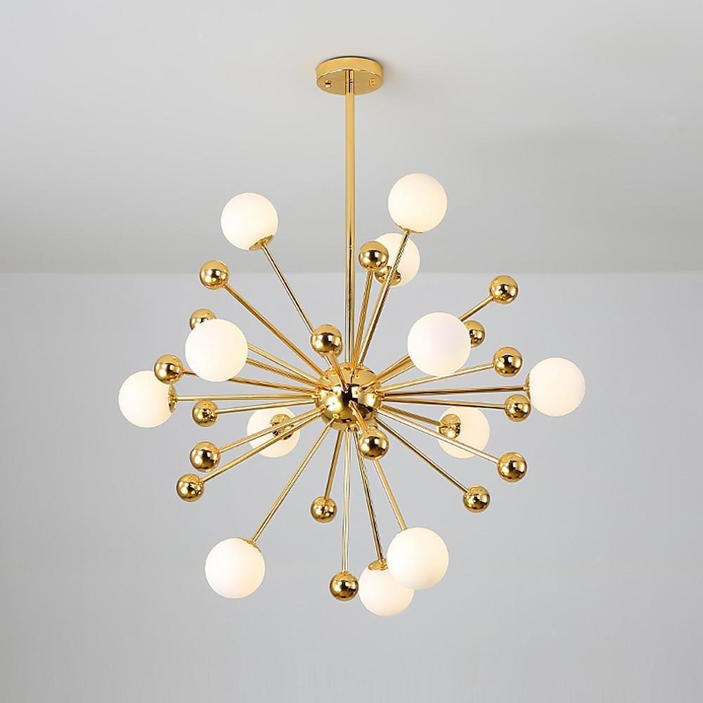 Modern Nordic Cluster Sputnik Chandelier Globe Glass Bubble Chandelier 12 Bulbs