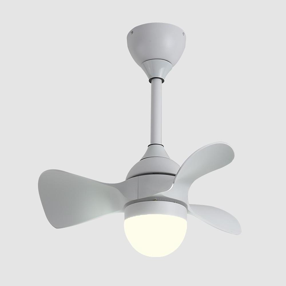 Dimmable LED Nordic Flush Mount Ceiling Fan Light with Remote Control