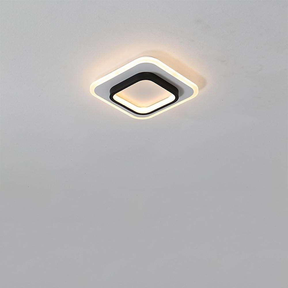 Double Square Shaped Flush Mount Light over Kitchen Sink LED Ceiling Light