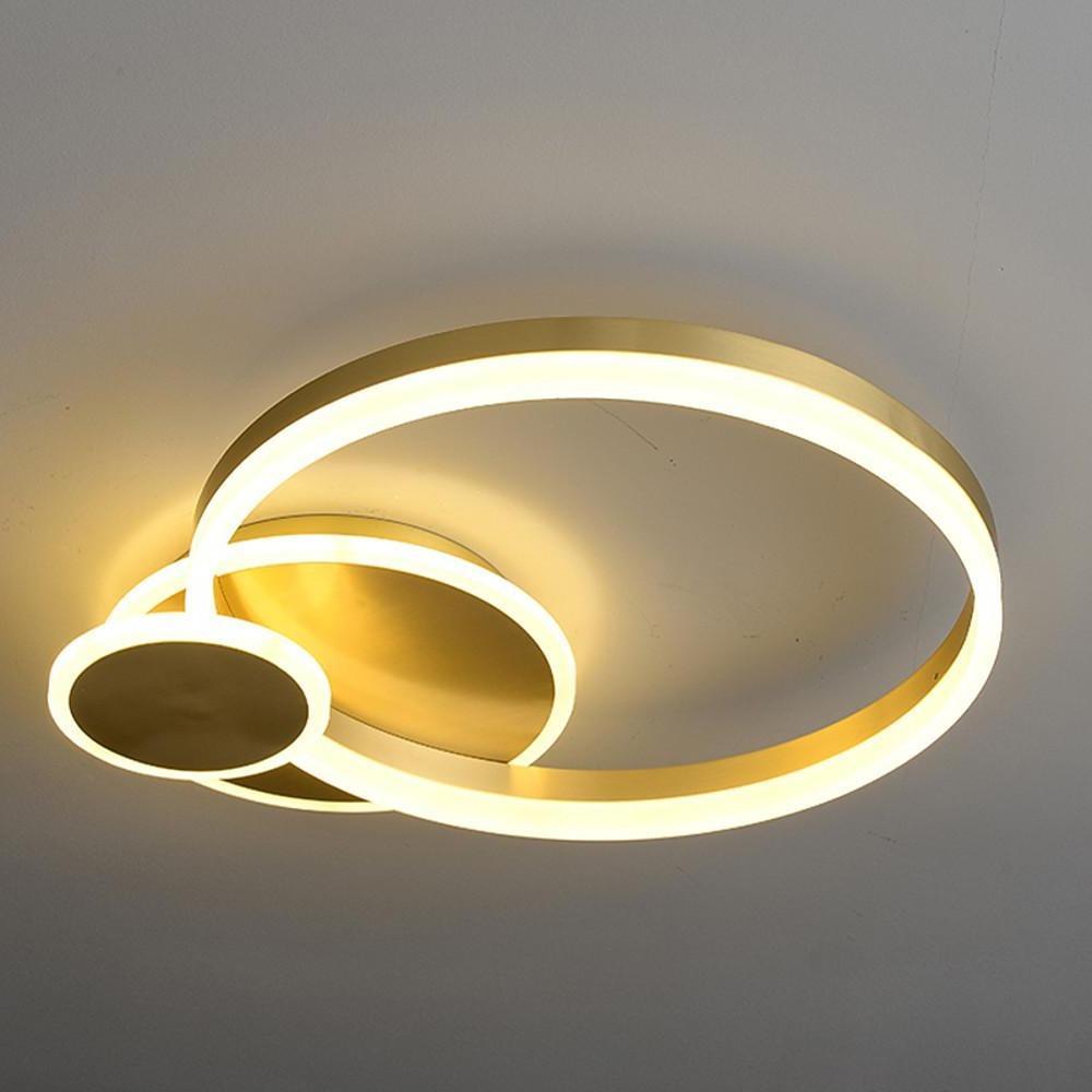 Overlapping Circles Flush Mount Ceiling Light Metal Artistic LED Light