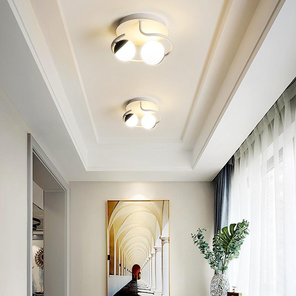 2-Light Globes Design LED Nordic Flush Mount Ceiling Light Ceiling Lamp