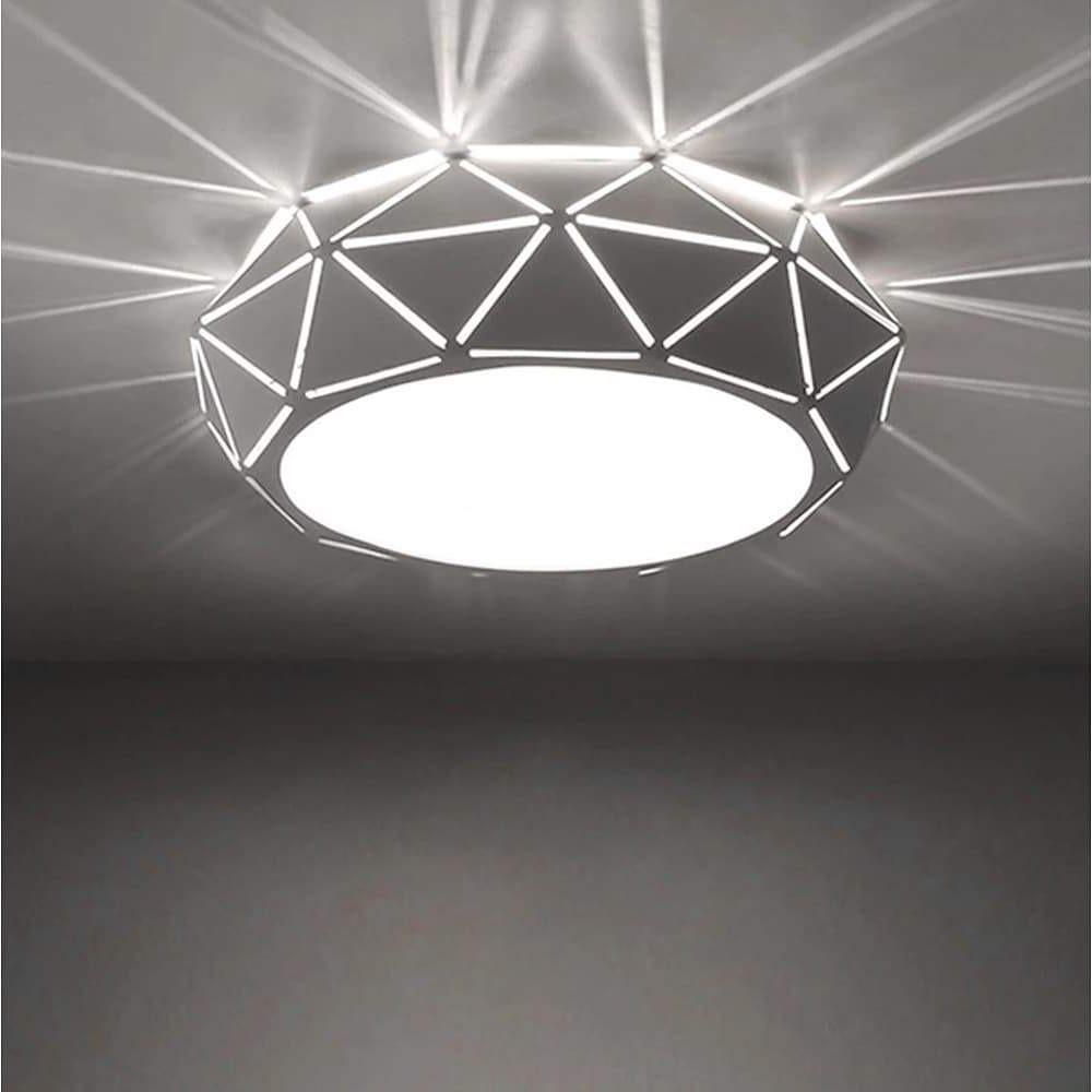 Geometric Drum Shaped LED Modern Flush Mount Lighting Ceiling Lights