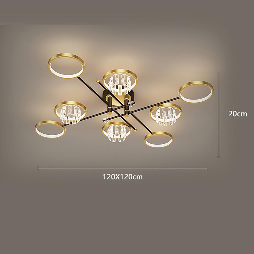 Geometric Crystal Metal Flush Mount Ceiling Light Multiple Lights for Living Room