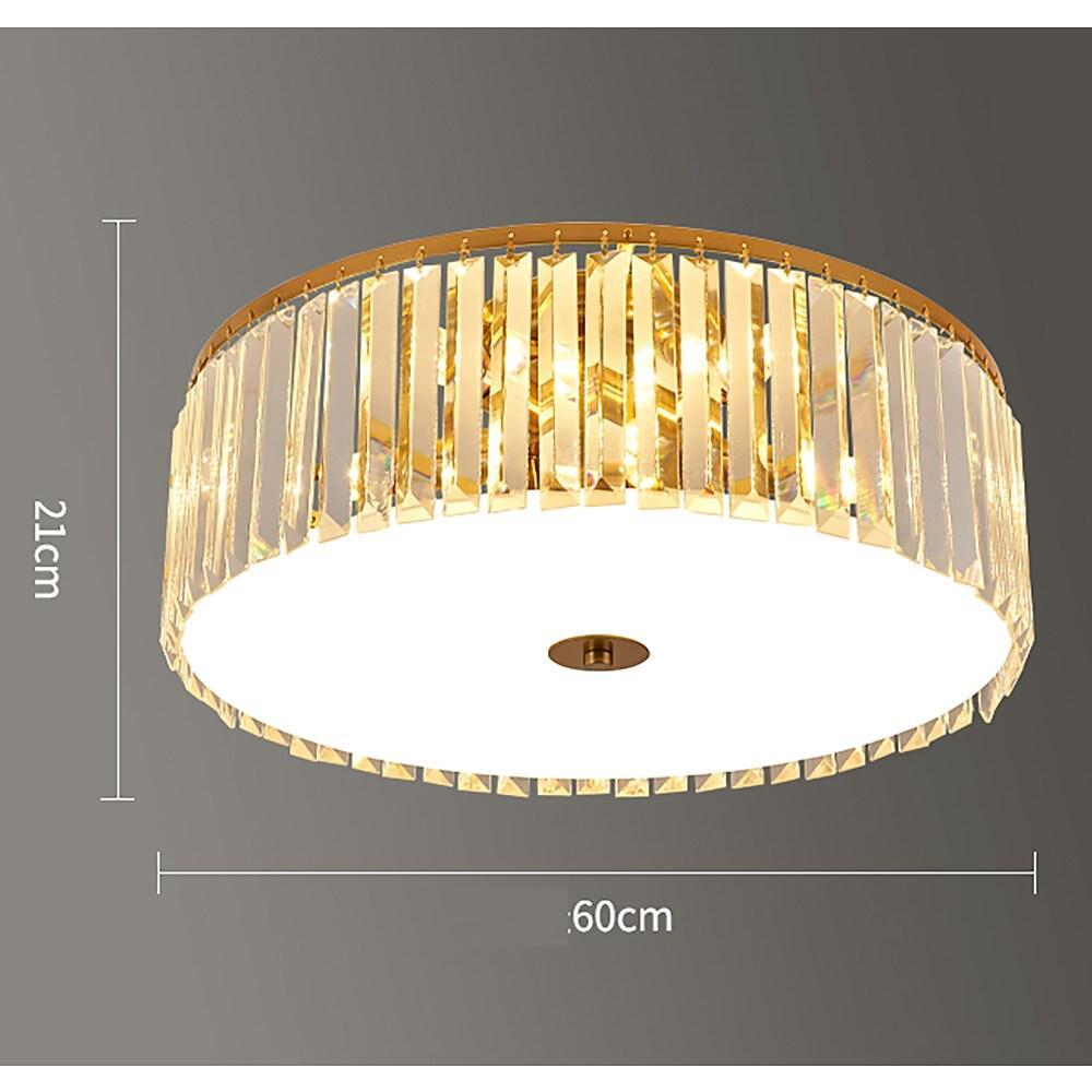 Candelabra Flush Mount Ceiling Light Metal Crystal Unique LED Light