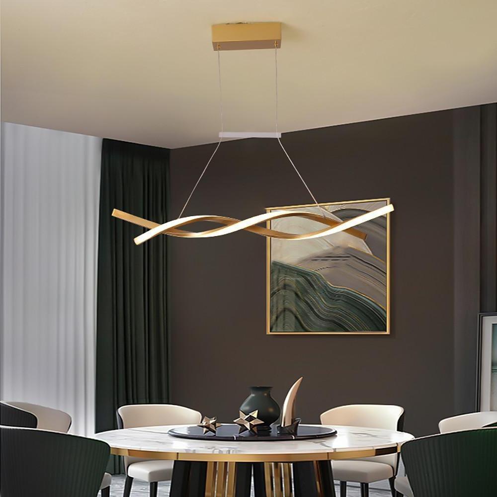 Interwoven Waves LED Modern Pendant Lighting Hanging Lamp Island Lights