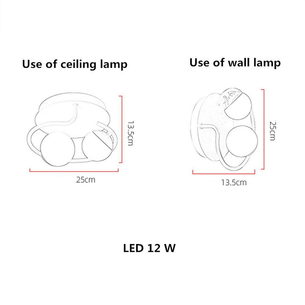 2-Light Globes Design LED Nordic Flush Mount Ceiling Light Ceiling Lamp