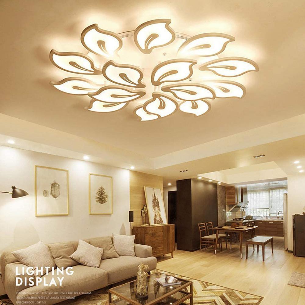 Geometric Flower Dimmable LED Modern Flush Mount Lighting Ceiling Light