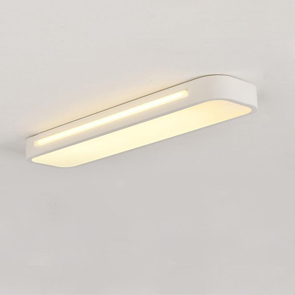 19 in. W 1-Light Long Oval LED Flush Mount Minimalist Rectangular Ceiling Light