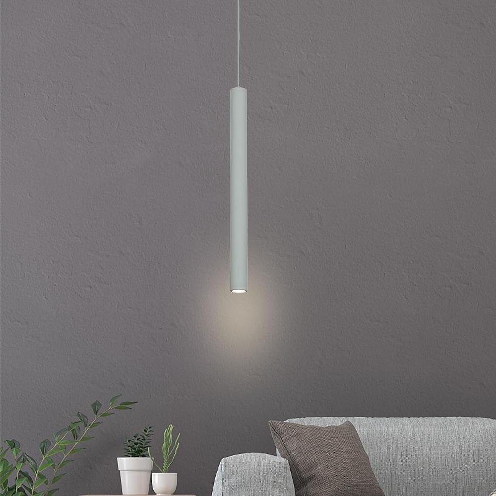 Mini Elongated Cylinder LED Contemporary Pendant Light Island Lights