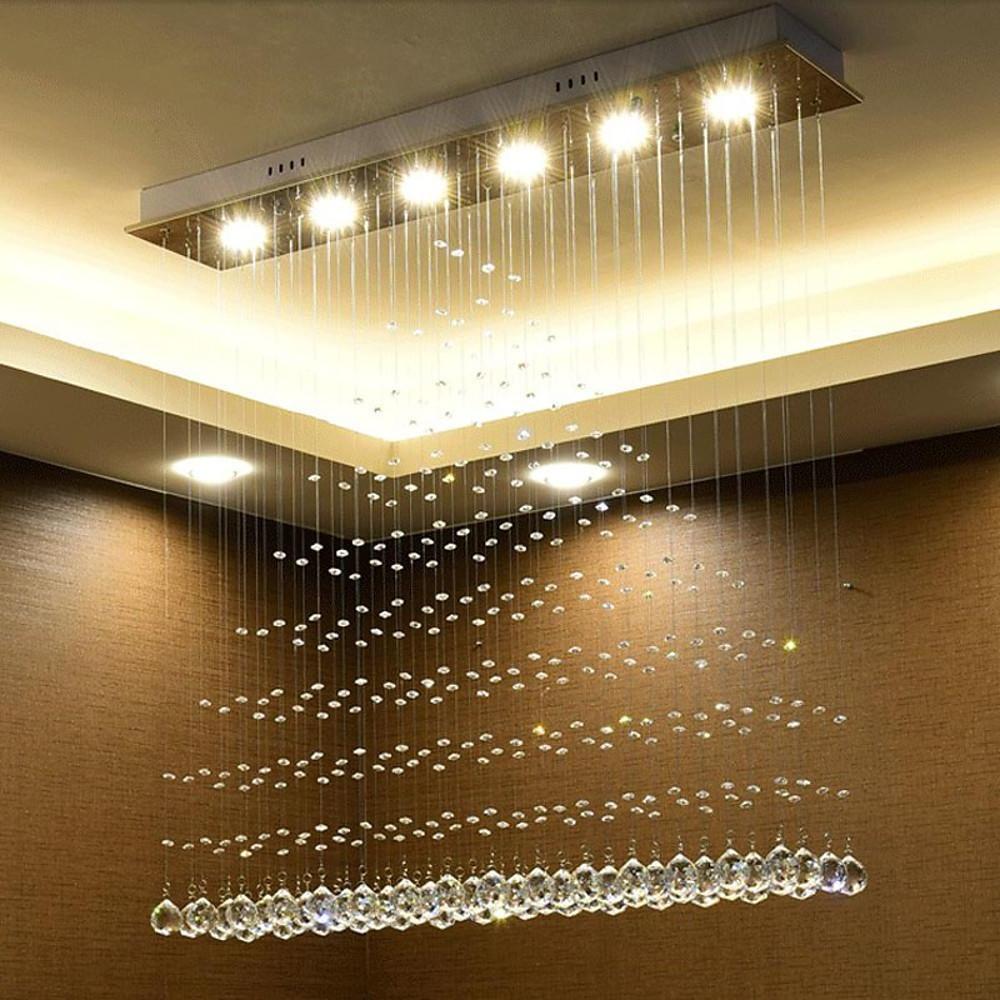 Crystal 5W LED Modern Flush Mount Lighting Chandelier Pendant Light