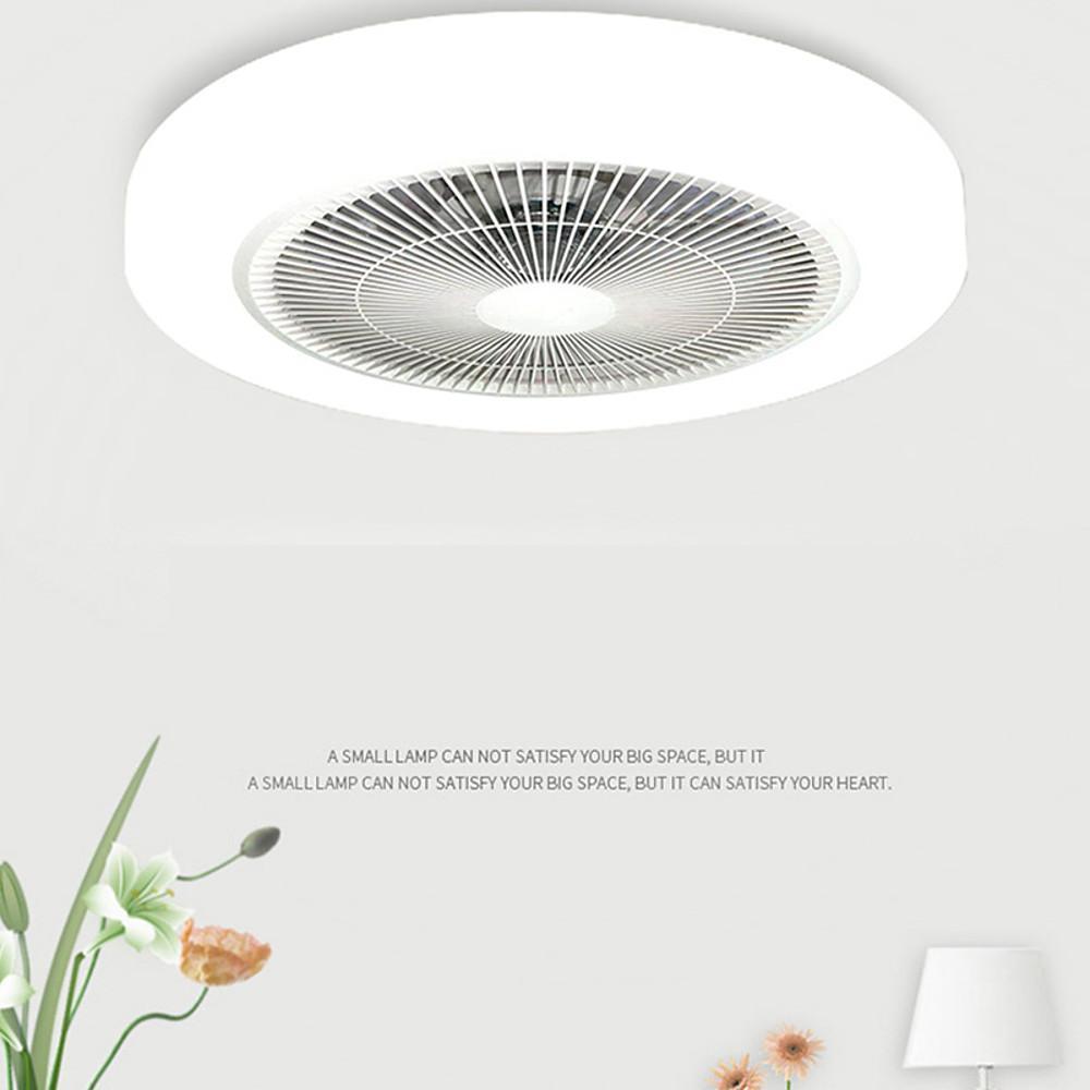 Rounded Linear Flush Mount Bladeless Ceiling Fans with Lights LED Living Room Ceiling Lights