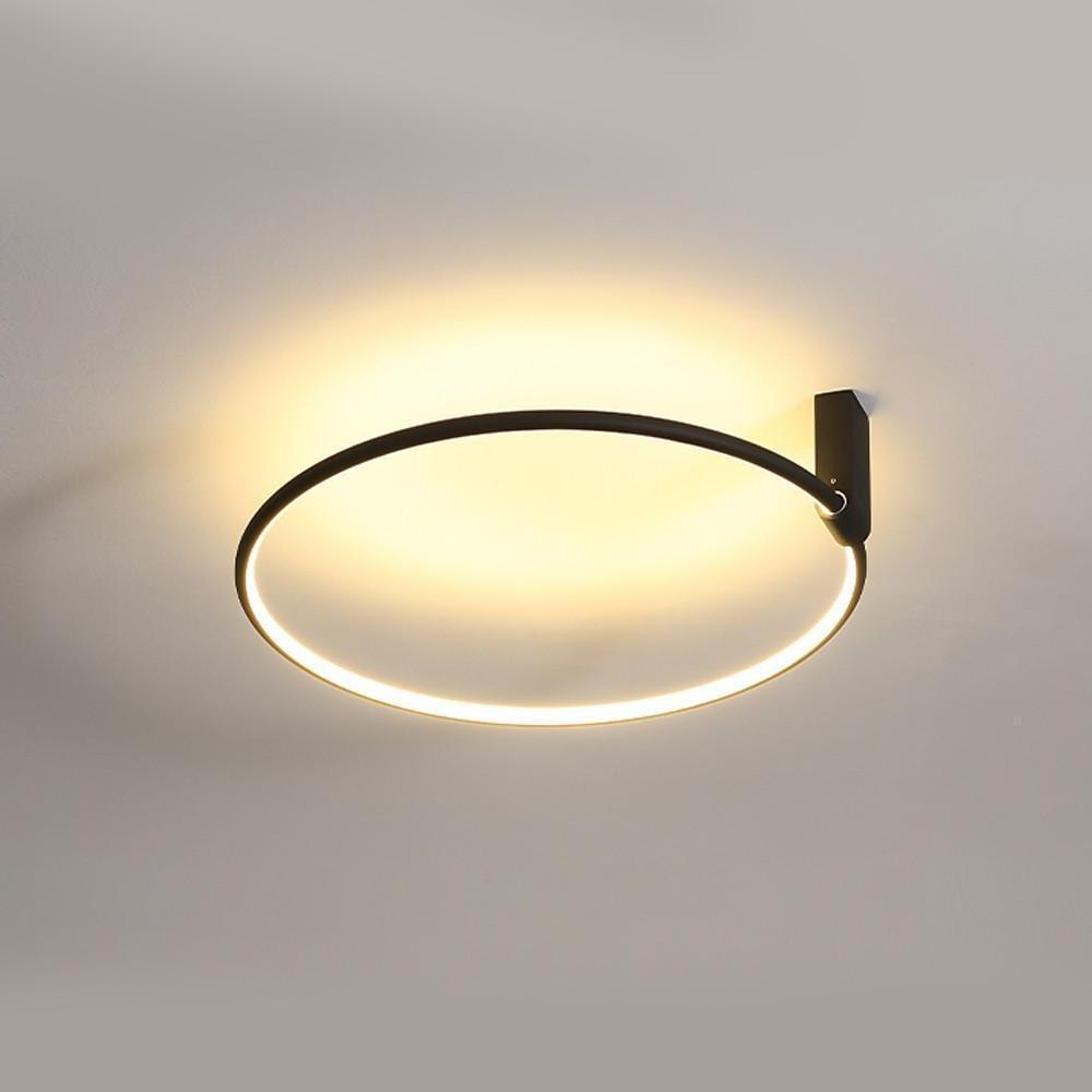 2 Circle Metal Abstract LED Flush Mount Ceiling Light for Bedroom