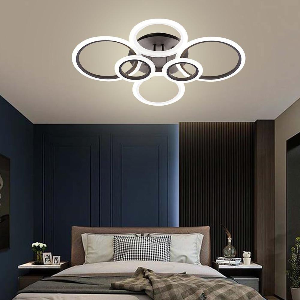 Circles Aluminum Acrylic Cluster Style Design Flush Mount Lighting LED Living Room Bedroom Ceiling Lights