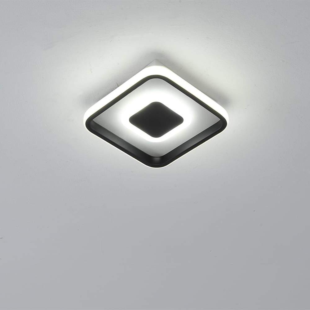 Dual Square LED Black Modern Ceiling Lights Flush Mount Lighting