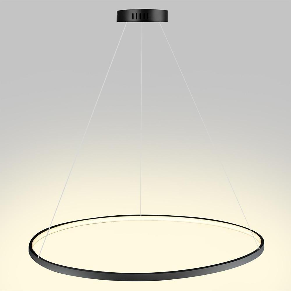 Round Geometric 30-Watt Single Ring Integrated LED Modern Bedroom Pendant